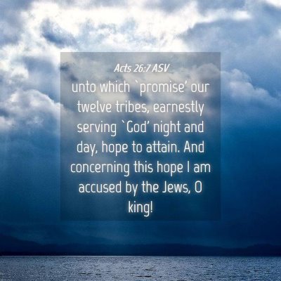 Picture 04 - Acts 26:7 ASV - unto which `promise' our twelve tribes, earnestly - Bible Verse Picture