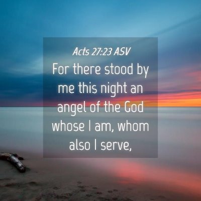 Picture 04 - Acts 27:23 ASV - For there stood by me this night an angel of the - Bible Verse Picture