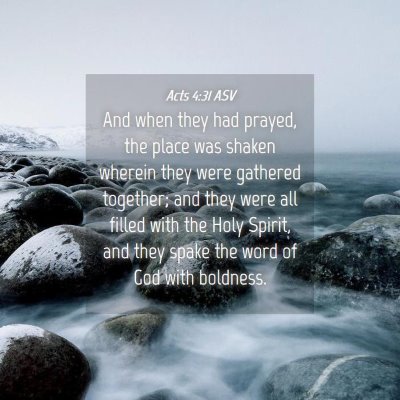 Picture 04 - Acts 4:31 ASV - And when they had prayed, the place was shaken - Bible Verse Picture
