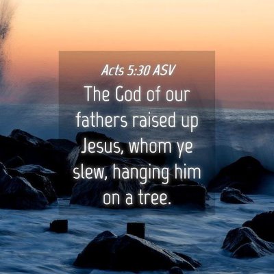 Picture 04 - Acts 5:30 ASV - The God of our fathers raised up Jesus, whom ye - Bible Verse Picture