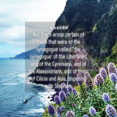 Picture 04 - Acts 6:9 ASV - But there arose certain of them that were of the - Bible Verse Picture