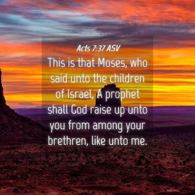 Picture 04 - Acts 7:37 ASV - This is that Moses, who said unto the children of - Bible Verse Picture