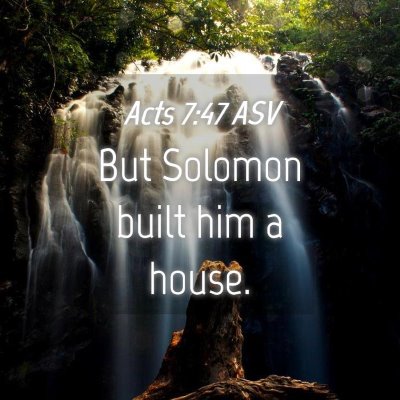 Picture 04 - Acts 7:47 ASV - But Solomon built him a - Bible Verse Picture