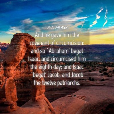 Picture 04 - Acts 7:8 ASV - And he gave him the covenant of circumcision: and - Bible Verse Picture