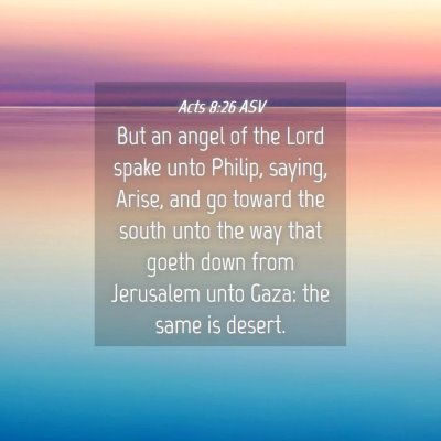 Picture 04 - Acts 8:26 ASV - But an angel of the Lord spake unto Philip, - Bible Verse Picture