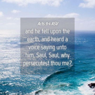 Picture 04 - Acts 9:4 ASV - and he fell upon the earth, and heard a voice - Bible Verse Picture