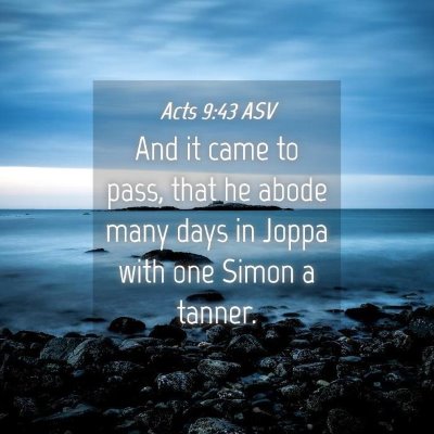 Picture 04 - Acts 9:43 ASV - And it came to pass, that he abode many days in - Bible Verse Picture
