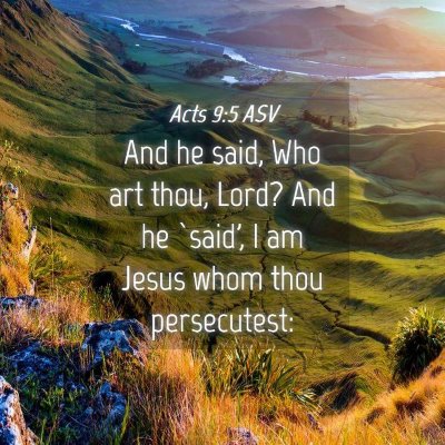 Picture 04 - Acts 9:5 ASV - And he said, Who art thou, Lord? And he `said', I - Bible Verse Picture