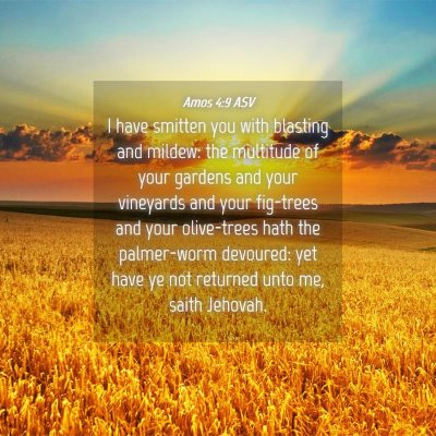 Picture 04 - Amos 4:9 ASV - I have smitten you with blasting and mildew: the - Bible Verse Picture