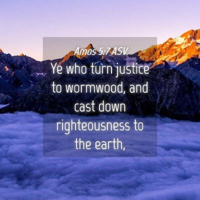 Picture 04 - Amos 5:7 ASV - Ye who turn justice to wormwood, and cast down - Bible Verse Picture