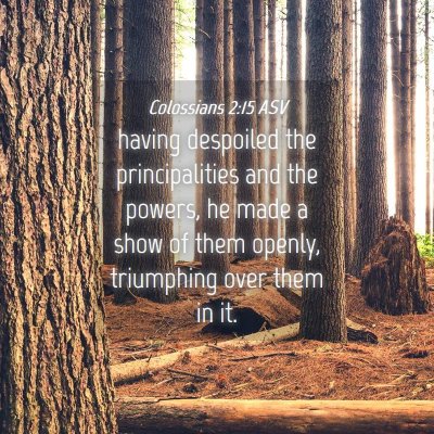 Picture 04 - Colossians 2:15 ASV - having despoiled the principalities and the - Bible Verse Picture