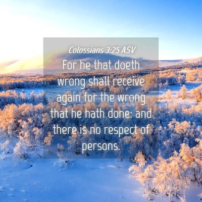 Picture 04 - Colossians 3:25 ASV - For he that doeth wrong shall receive again for - Bible Verse Picture
