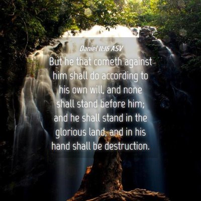 Picture 04 - Daniel 11:16 ASV - But he that cometh against him shall do according - Bible Verse Picture