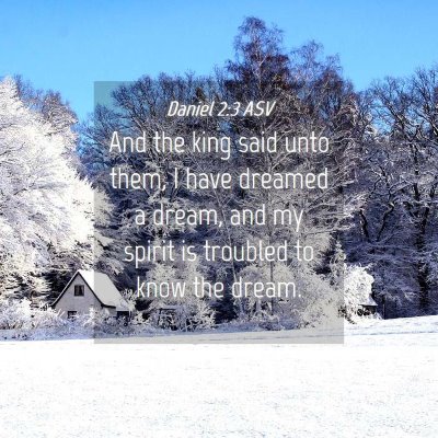 Picture 04 - Daniel 2:3 ASV - And the king said unto them, I have dreamed a - Bible Verse Picture