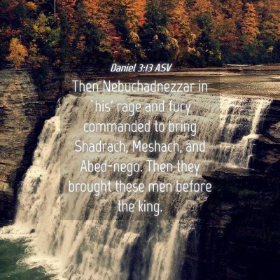 Picture 04 - Daniel 3:13 ASV - Then Nebuchadnezzar in `his' rage and fury - Bible Verse Picture