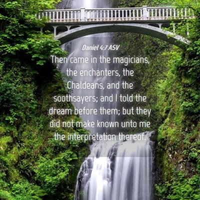Picture 04 - Daniel 4:7 ASV - Then came in the magicians, the enchanters, the - Bible Verse Picture