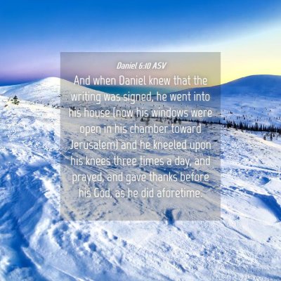 Picture 04 - Daniel 6:10 ASV - And when Daniel knew that the writing was signed, - Bible Verse Picture