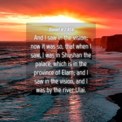 Picture 04 - Daniel 8:2 ASV - And I saw in the vision; now it was so, that when - Bible Verse Picture