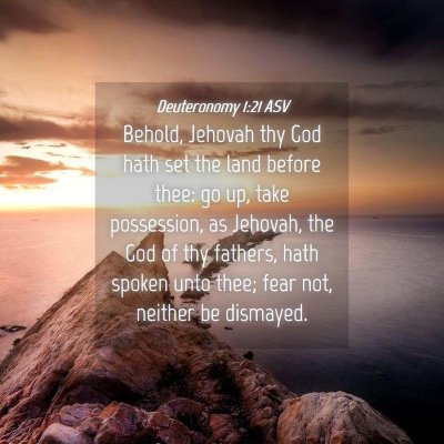 Picture 04 - Deuteronomy 1:21 ASV - Behold, Jehovah thy God hath set the land before - Bible Verse Picture