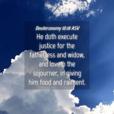 Picture 04 - Deuteronomy 10:18 ASV - He doth execute justice for the fatherless and - Bible Verse Picture