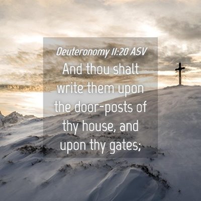 Picture 04 - Deuteronomy 11:20 ASV - And thou shalt write them upon the door-posts of - Bible Verse Picture