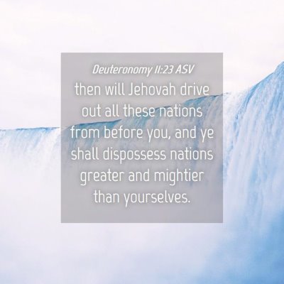 Picture 04 - Deuteronomy 11:23 ASV - then will Jehovah drive out all these nations - Bible Verse Picture