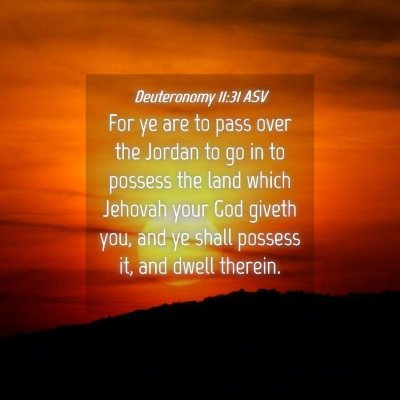Picture 04 - Deuteronomy 11:31 ASV - For ye are to pass over the Jordan to go in to - Bible Verse Picture