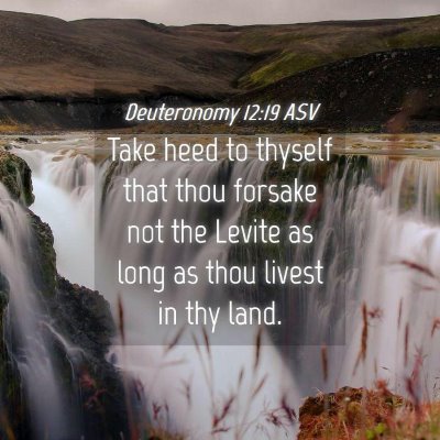 Picture 04 - Deuteronomy 12:19 ASV - Take heed to thyself that thou forsake not the - Bible Verse Picture
