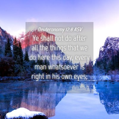 Picture 04 - Deuteronomy 12:8 ASV - Ye shall not do after all the things that we do - Bible Verse Picture