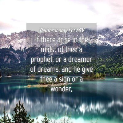 Picture 04 - Deuteronomy 13:1 ASV - If there arise in the midst of thee a prophet, or - Bible Verse Picture