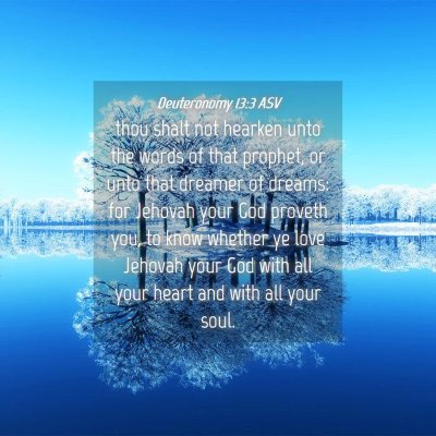 Picture 04 - Deuteronomy 13:3 ASV - thou shalt not hearken unto the words of that - Bible Verse Picture