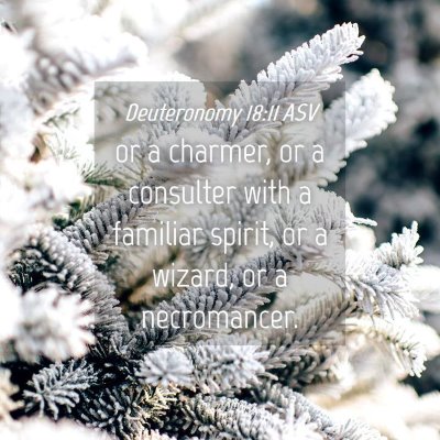 Picture 04 - Deuteronomy 18:11 ASV - or a charmer, or a consulter with a familiar - Bible Verse Picture