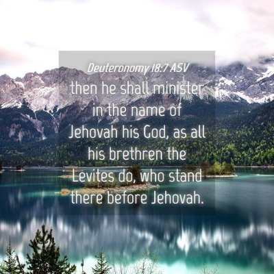 Picture 04 - Deuteronomy 18:7 ASV - then he shall minister in the name of Jehovah his - Bible Verse Picture
