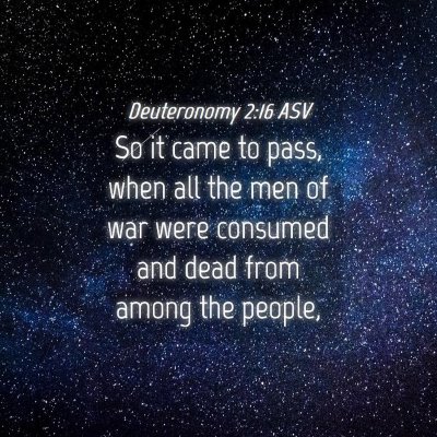 Picture 04 - Deuteronomy 2:16 ASV - So it came to pass, when all the men of war were - Bible Verse Picture
