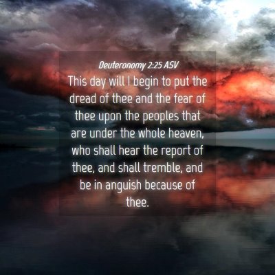 Picture 04 - Deuteronomy 2:25 ASV - This day will I begin to put the dread of thee - Bible Verse Picture