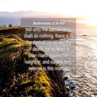 Picture 04 - Deuteronomy 22:26 ASV - but unto the damsel thou shalt do nothing; there - Bible Verse Picture
