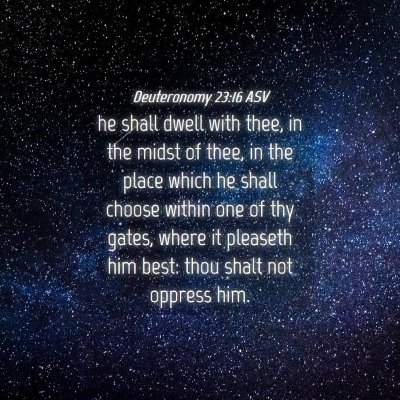 Picture 04 - Deuteronomy 23:16 ASV - he shall dwell with thee, in the midst of thee, - Bible Verse Picture
