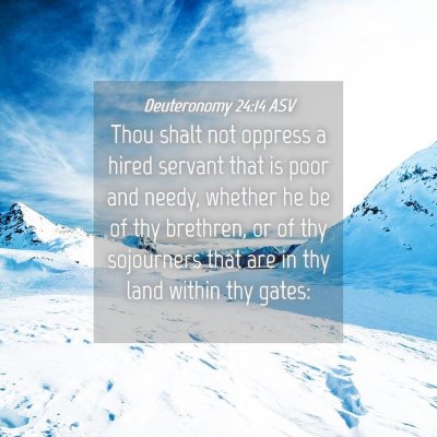 Picture 04 - Deuteronomy 24:14 ASV - Thou shalt not oppress a hired servant that is - Bible Verse Picture
