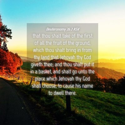 Picture 04 - Deuteronomy 26:2 ASV - that thou shalt take of the first of all the - Bible Verse Picture