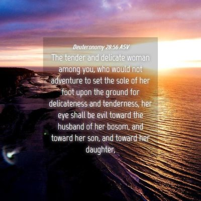 Picture 04 - Deuteronomy 28:56 ASV - The tender and delicate woman among you, who - Bible Verse Picture