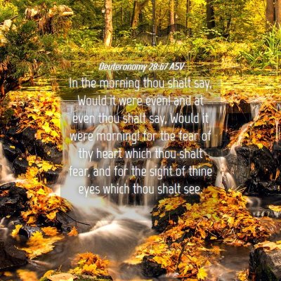 Picture 04 - Deuteronomy 28:67 ASV - In the morning thou shalt say, Would it were - Bible Verse Picture