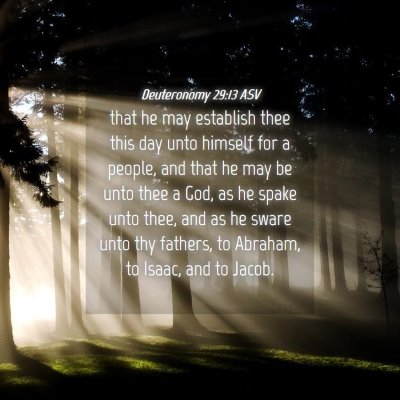 Picture 04 - Deuteronomy 29:13 ASV - that he may establish thee this day unto himself - Bible Verse Picture
