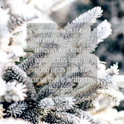Picture 04 - Deuteronomy 29:27 ASV - therefore the anger of Jehovah was kindled - Bible Verse Picture