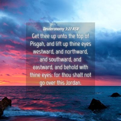Picture 04 - Deuteronomy 3:27 ASV - Get thee up unto the top of Pisgah, and lift up - Bible Verse Picture