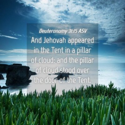 Picture 04 - Deuteronomy 31:15 ASV - And Jehovah appeared in the Tent in a pillar of - Bible Verse Picture
