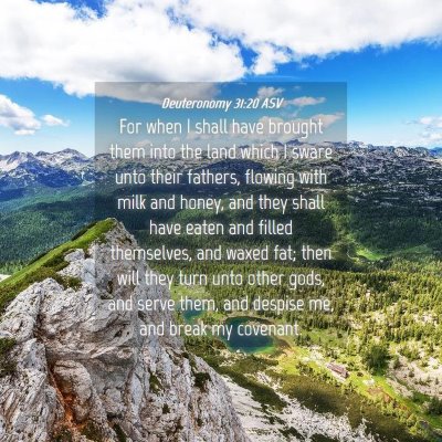 Picture 04 - Deuteronomy 31:20 ASV - For when I shall have brought them into the land - Bible Verse Picture
