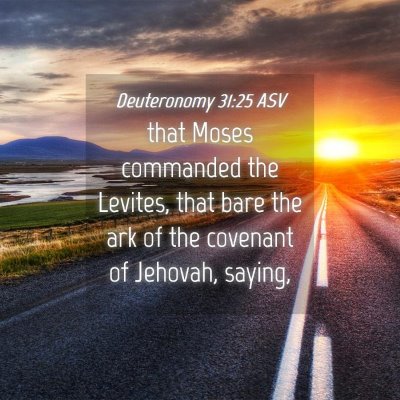 Picture 04 - Deuteronomy 31:25 ASV - that Moses commanded the Levites, that bare the - Bible Verse Picture