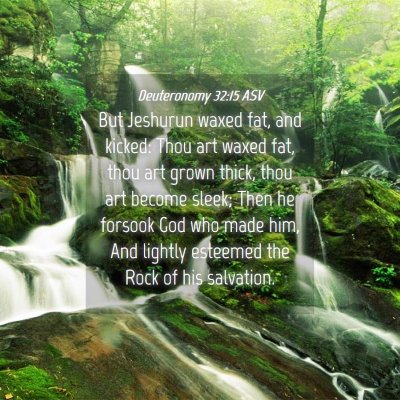 Picture 04 - Deuteronomy 32:15 ASV - But Jeshurun waxed fat, and kicked: Thou art - Bible Verse Picture
