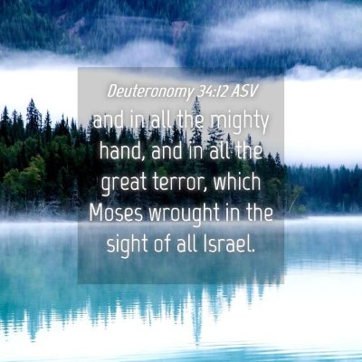 Picture 04 - Deuteronomy 34:12 ASV - and in all the mighty hand, and in all the great - Bible Verse Picture