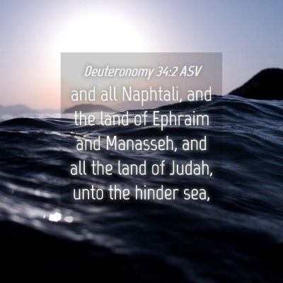 Picture 04 - Deuteronomy 34:2 ASV - and all Naphtali, and the land of Ephraim and - Bible Verse Picture